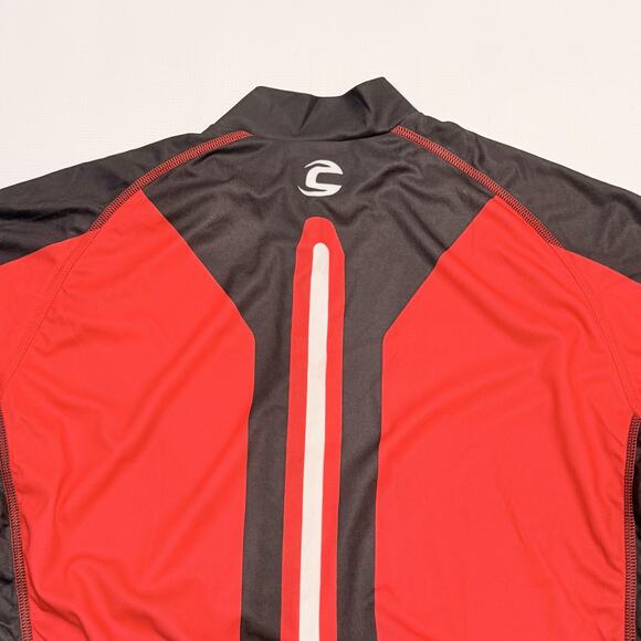 Cannondale Cycling Jersey Mens Large Red Black Full Zip Short Sleeve Road Bike - Picture 10 of 11
